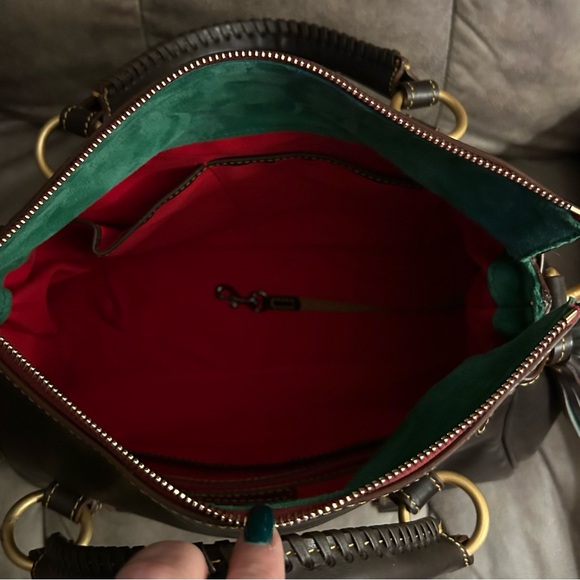 Dooney and Bourke Florentine Large Satchel in Brown Tmoro - Picture 6 of 6